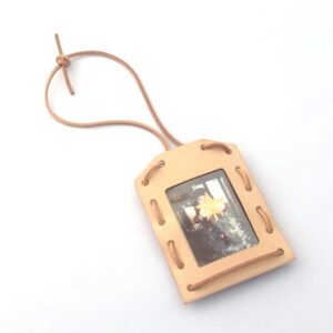 【手作りキット】ヌメ革丨パスケース＆チェキフレーム【nuː/ぬー】写真 カード 定期