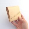 Mini Wallet for #left-handed using Leather (Undyed)【chotof/ちょとふ】 - Shop so