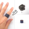 藍染め革のリング【cororin/ころりん】 #草木染めレザー #手縫い #価格見直しました |